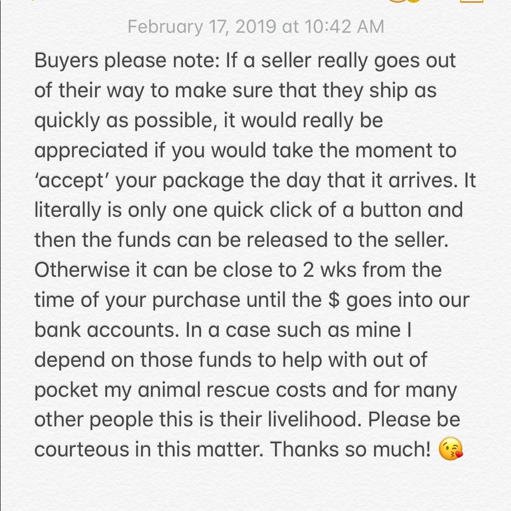 A quick note
